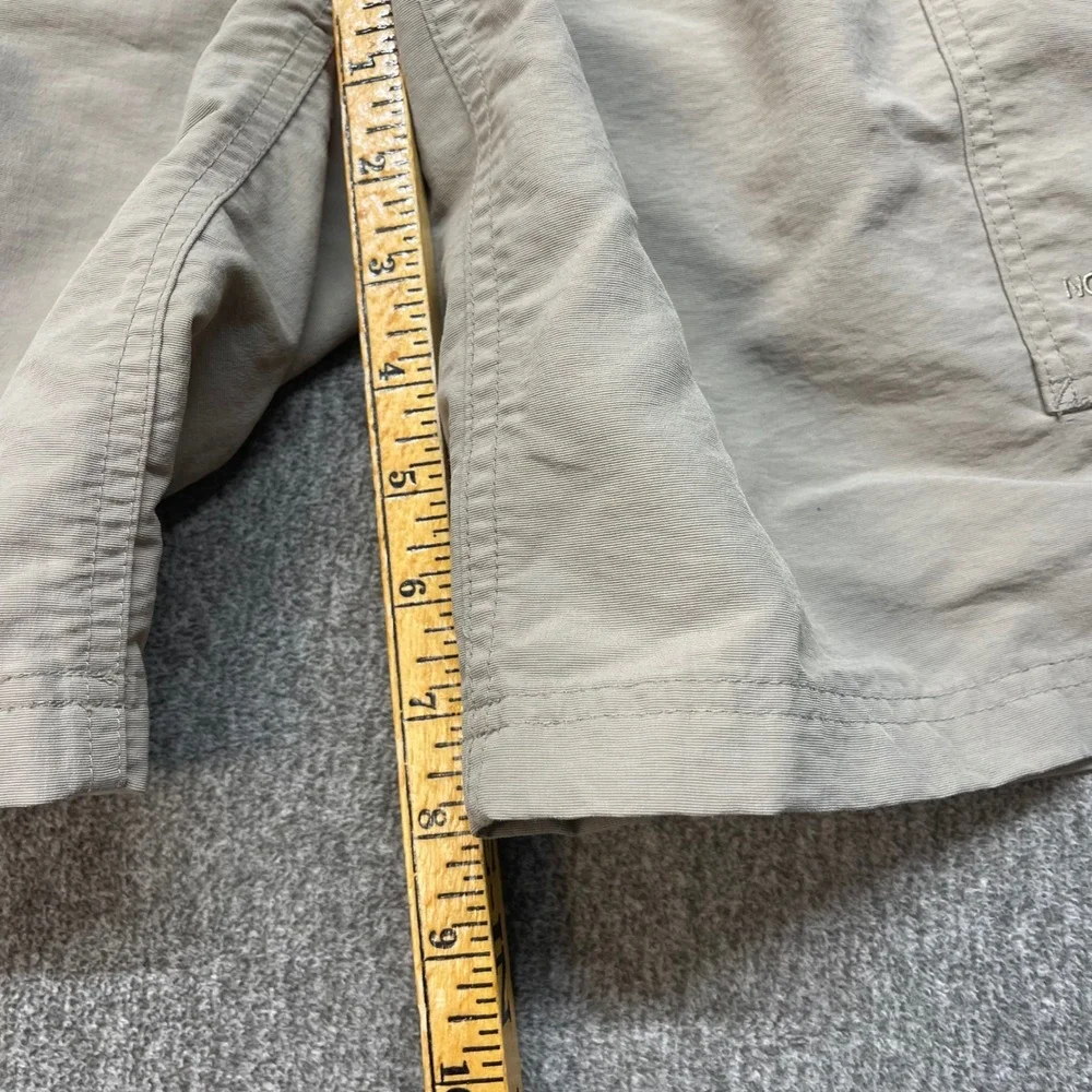 The North Face Mens XL Khaki Nylon Cargo Hiking Shorts Belted Outdoor Utility